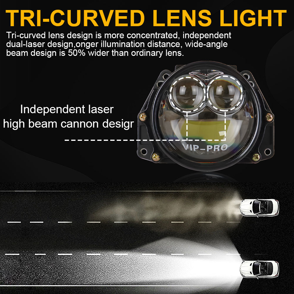 3Inch Bi LED Laser Projector H - Headlight Aiming Tool ulasan dan harga