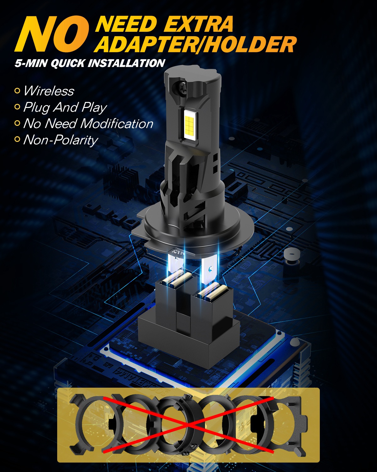2x 22000LM 100W H7 LED Car Hea - Headlight Aiming Tool ulasan dan harga