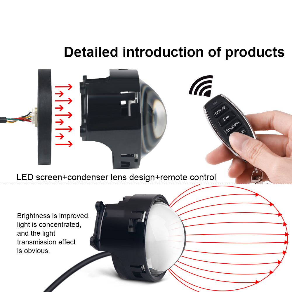 Car Dynamic Devil's Eye LED Li - Headlight Aiming Tool ulasan dan harga